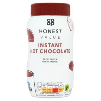 Co-op Honest Value Fairtrade Instant Hot Chocolate 350g