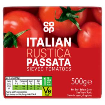 Co-op Italian Rustica Passata Sieved Tomatoes 500g