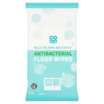 Co-op 15 Antibacterial Floor Wipes