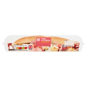 Co-op Ham & Cheese Sub Roll