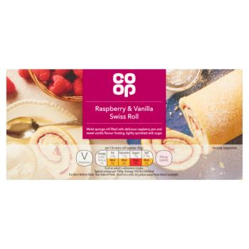 Coop Raspberry &amp; Vanilla Swiss Roll