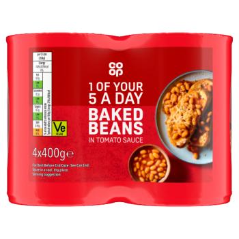 Co-op Baked Beans in Tomato Sauce 4 x 400g