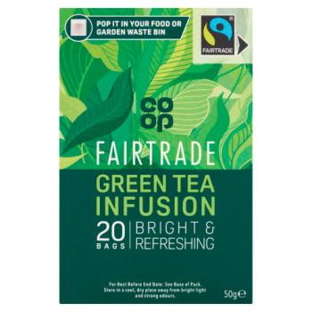 Co-op Fairtrade Green Tea Infusion 20 Bags 50g
