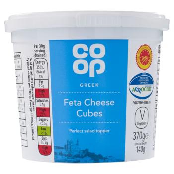 Co Op Feta Cheese Cubes 370g