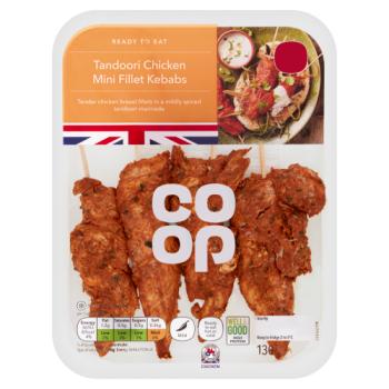 Co-op Tandoori Chicken Mini Fillet Kebabs 130g
