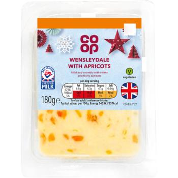 Co-op British Wensleydale with Apricots 180g