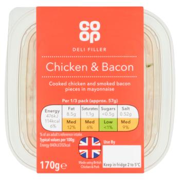 Co-op Chicken & Bacon 170g