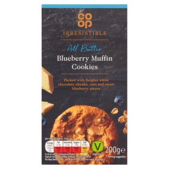 Co-op Irresistible All Butter Blueberry Muffin Cookies 200g