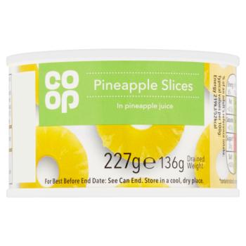 Co-op Pineapple Slices in Pineapple Juice 227g