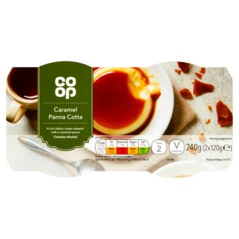 Co Op Caramel Panna Cotta 2x120g