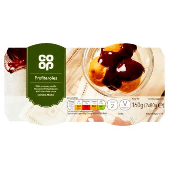 Co-op Profiteroles 2 x 80g (160g)