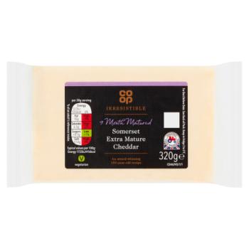 Co-op Irresistible 9 Month Matured Somerset Extra Mature Cheddar 320g