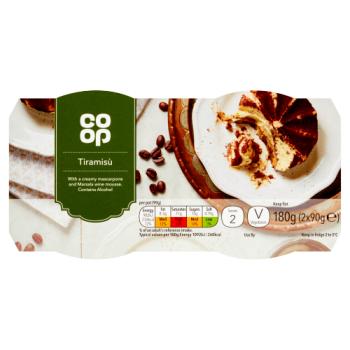 Co-op Tiramisù 2 x 90g (180g)
