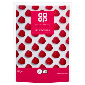 Co-op Freshly Frozen Raspberries 340g