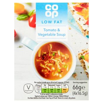 Co-op Tomato & Vegetable Soup 4 x 16.5g (66g)