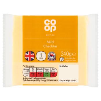 Co-op British Mild Cheddar 240g