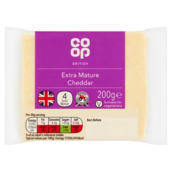Co-op British Extra Mature Cheddar 200g