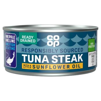 Co-op Tuna Steak with a Little Sunflower Oil 110g