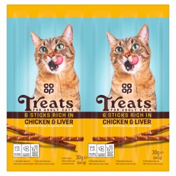 Co-op Sticks Rich in Chicken & Liver Treats for Adult Cats 6 x 5g (30g)