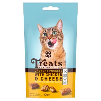 Co-op Crunchy Pockets with Chicken & Cheese Treats for Adults Cats 60g