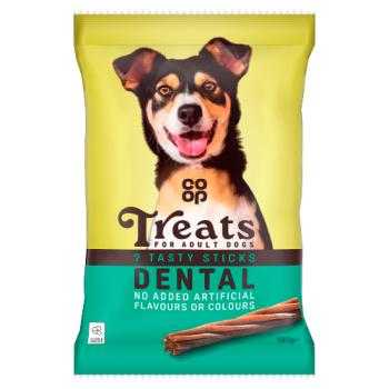 Co-op 7 Tasty Sticks Dental Treats for Adult Dogs 180g