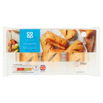 Co-op 6 Sausage Rolls 360g