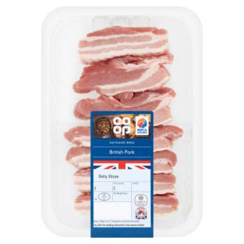 Co-op British Pork Belly Slices 0.390kg