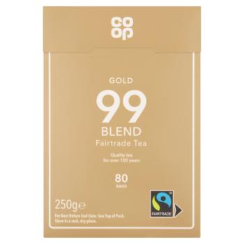 Co-op Gold 99 Blend Fairtrade Tea 80 Bags 250g
