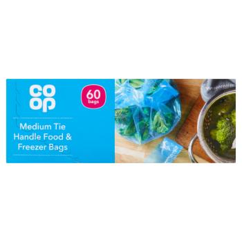 Co-op 60 Medium Tie Handle Food & Freezer Bags