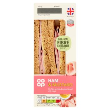 Co-op Ham & Mustard Sandwich