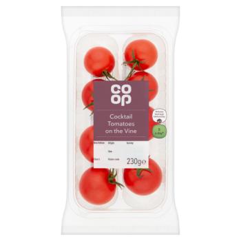 Co Op Cocktail Tomatoes on the Vine 230g