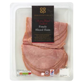 Co-op Irresistible Cherry Wood Smoked Finely Sliced Ham 200g