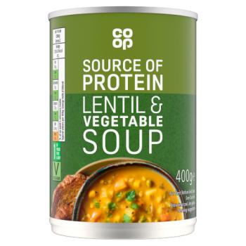 Co-op Lentil & Vegetable Soup 400g