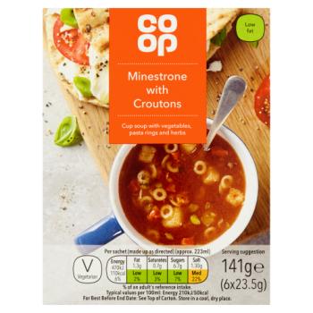 Co Op Minestrone with Croutons 6 x 23.5g (141g)
