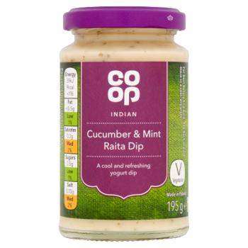 Co-op Indian Cucumber & Mint Raita Dip 195g