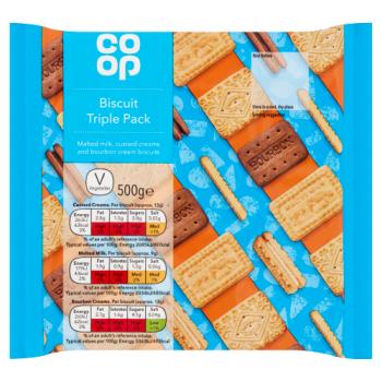 Co-op Biscuit Triple Pack 500g