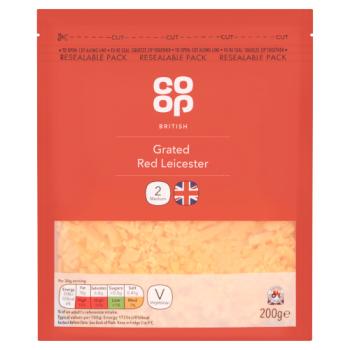 Co-op British Grated Red Leicester 200g