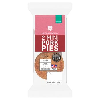 Co-op 2 Melton Mowbray Mini Pork Pies 100g
