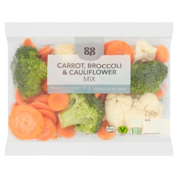 Co-op Carrot, Broccoli & Cauliflower Mix 250g
