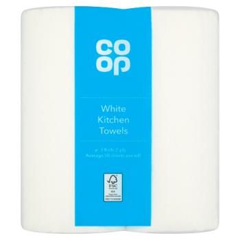 Co-op White Kitchen Towels