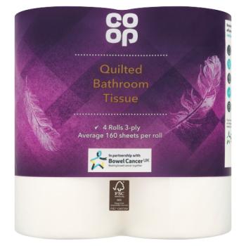 Co-op Quilted Bathroom Tissue 4 Rolls