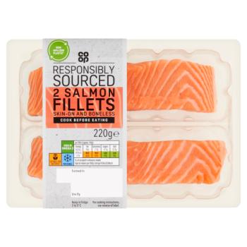 Co-op 2 Salmon Fillets 220g