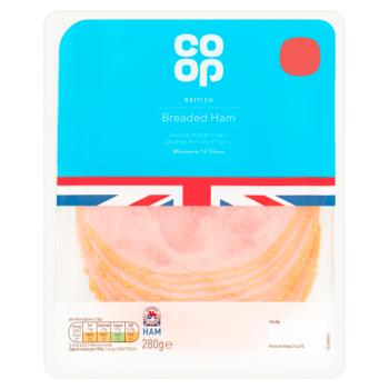 Co-op British Breaded Ham 12 Slices 280g