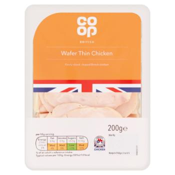 Co-op British Wafer Thin Chicken 200g