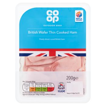 Co-op British Wafer Thin Cooked Ham 200g