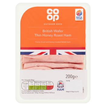Co-op British Wafer Thin Honey Roast Ham 200g