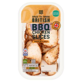 Co-op Space to Thrive British BBQ Chicken Slices 130g