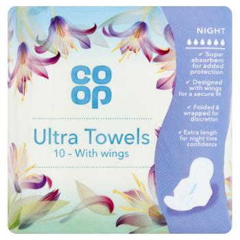Co-op 10 Ultra Towels with Wings Night