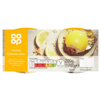 Co Op Lemon Cheesecake 2x100g