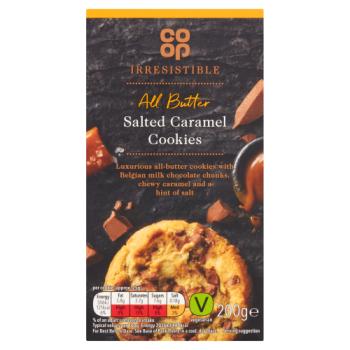 Co-op Irresistible All Butter Salted Caramel & Chocolate Cookies 200g